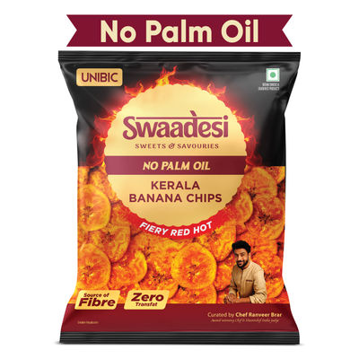 UNIBIC Swaadesi No Palm Oil Kerala Banana Chips-Fiery Red Hot
