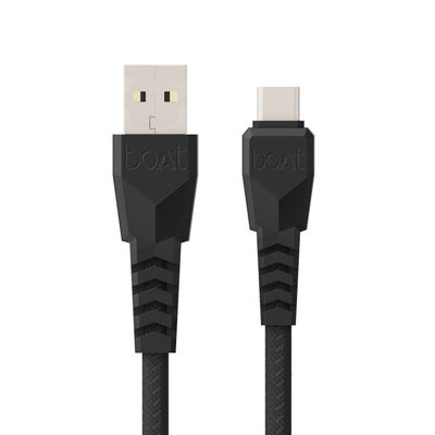 boAt Type C Cable w/ 3A Rapid Charging & 480 Mbps Data Transmission Speed -  Type-C A320 (Black)