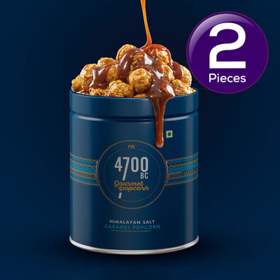 4700BC Popcorn Himalayan Salt Caramel Tin 125 g Combo