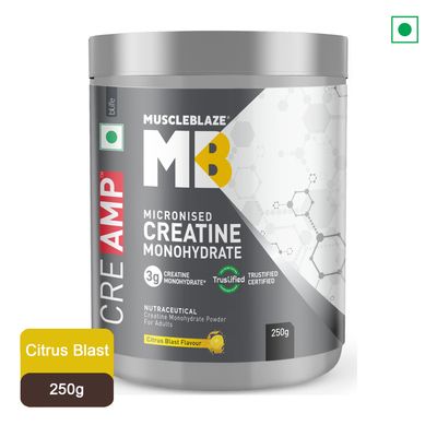 Muscleblaze Creatine Monohydrate Creamp With Creabsorb (Citrus Blast, 62 Servings)