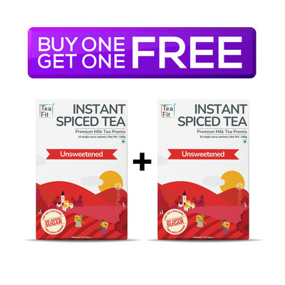 TeaFit Instant Spiced Tea Premix Unsweetened 140 g Combo