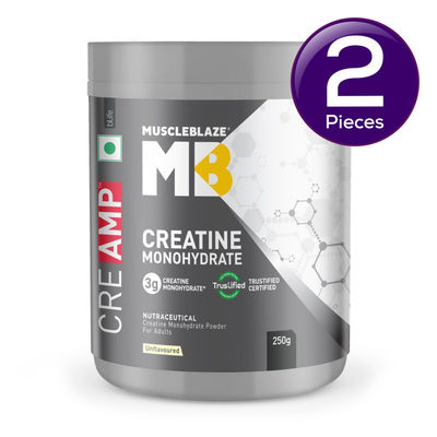 Muscleblaze Creatine Monohydrate Creamp With Creabsorb (Unflavoured, 80 Servings) 250 g Combo