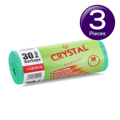 Crystal Medium Green Garbage Bag Roll 19X21 1 pc Combo