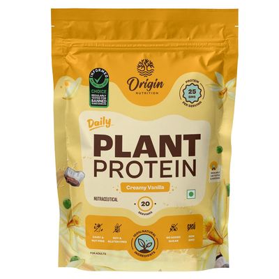 Origin Nutrition Daily Plant Protein Vanilla Flavour- 20 Servings