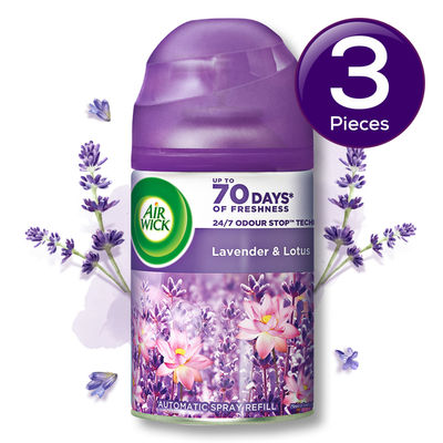 Airwick Automatic Air Freshener & Room Freshener Refill - Lavender & Lotus 250 ml Combo