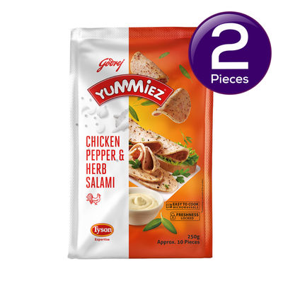 Godrej Yummiez Chicken Pepper & Herb Salami 250 g Combo