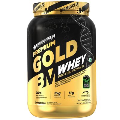 Bigmuscles Nutrition Premium Gold Whey 1Kg Belgian Chocolate