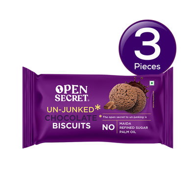 Open Secret Zero Maida Chocolate Millet Biscuit, Healthy Snacks with No Refined Sugar & No Palm Oil 40 g Combo