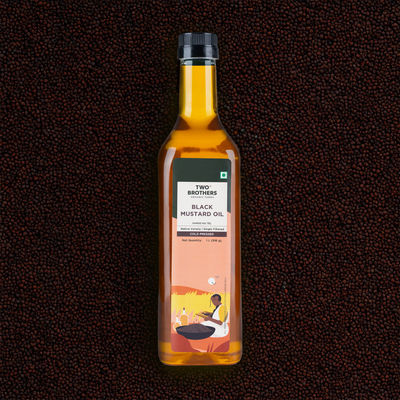 Two Brothers Woodpressed Black Mustard Oil Single-Filtered | Plastic Bottle