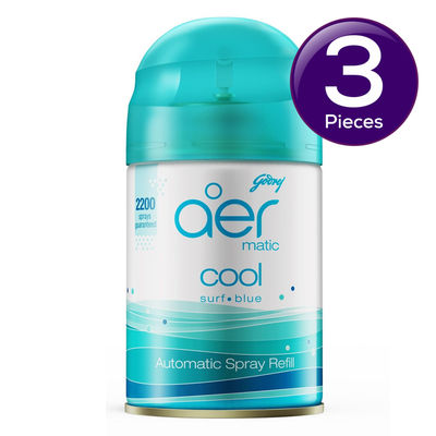 Godrej aer Matic Refill - Automatic Room Fresheners - Cool Surf Blue 225 ml Combo
