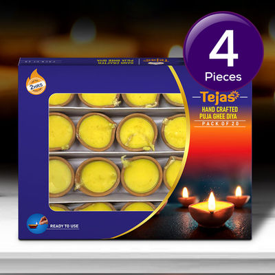 Shubhkart Tejas Hand Crafted Puja Ghee Diya 20 pc Combo