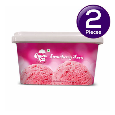 Cream Pot Strawberry 1 l Combo