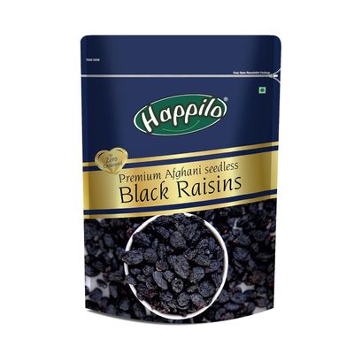 Happilo Premium Afghani Seedless Black Raisins | Kali Kishmish