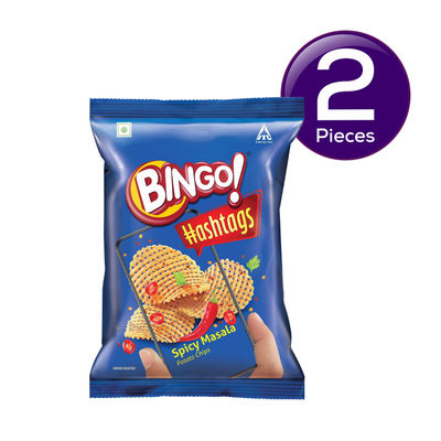 Bingo Hashtags Potato Chips - Spicy Masala 53 g Combo