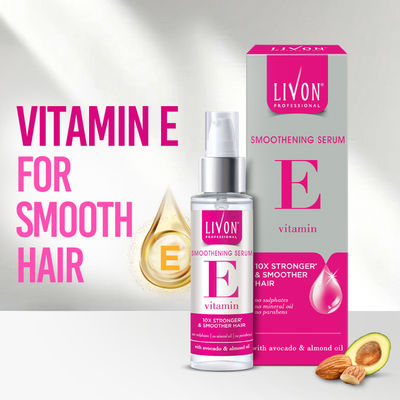 Livon Professional Smoothening Serum for Women & Men | With Vitamin E, Avocado & Almond Oil