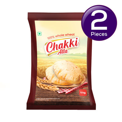 100% Whole Wheat Chakki Atta 5 kg Combo