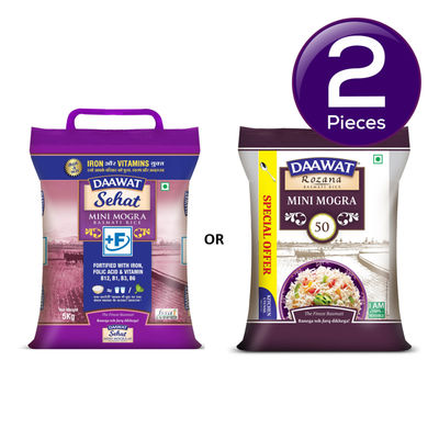 Daawat Rozana Mini Mogra Rice 5 kg Combo