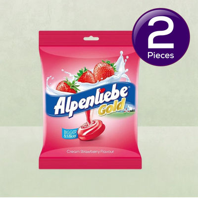 Alpenliebe Gold Cream Strawberry Candy 144 g Combo