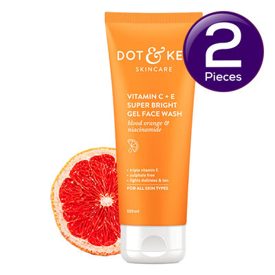 Dot & Key Vitamin C + E Super Bright Gel Face Wash 100 ml Combo