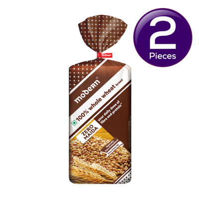 Modern 100% Whole Wheat Bread (Zero Maida, No trans fat) 400 g Combo