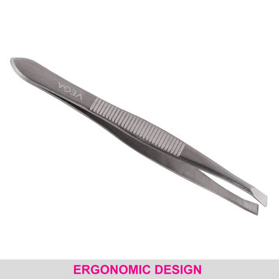 VEGA Tweezer - Square Tip, Silver, (TW-01)