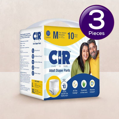 CIR Adult Diaper ( Pants, M , 75-100 cm) 10 pc Combo