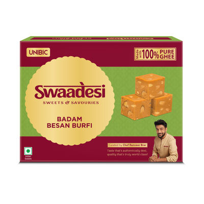 UNIBIC Swaadesi Badam Besan Barfi