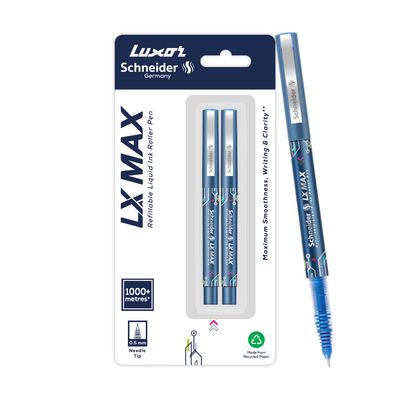 Luxor Schneider Lx Max Roller Ball Pen Needle Tip Blue