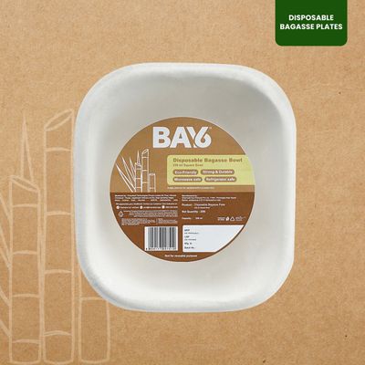BAY6 Square Disposable Bowl | 250 ml | Pack Of 25