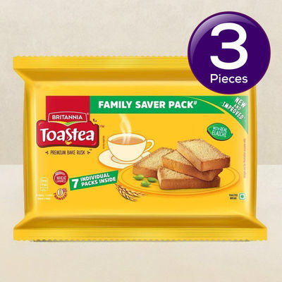 Britannia Toastea Premium Bake Rusk With Real Elaichi 668 g Combo