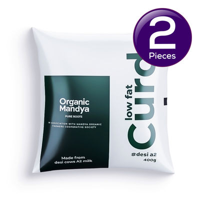 Organic Mandya Desi A2 Low Fat Curd 400 g Combo