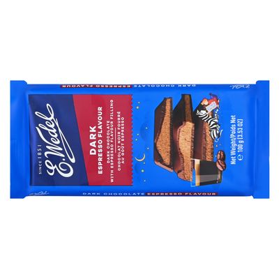 Wedel Dark Chocolate With Espresso Filling Bar
