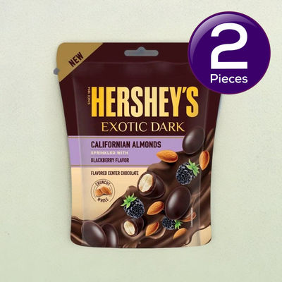 Hershey's Exotic Dark Chocolate Californian Almonds - With Blackberry Crunchy Dark Chocolate 30 g Combo
