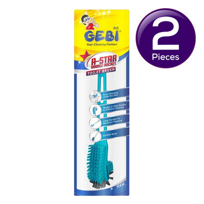Gebi Sparkle Plus A Star Double Hockey Toilet Brush | Assorted) 1 pc Combo