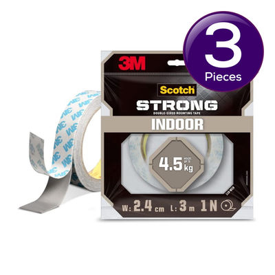 Scotch Double Sided Tape - Foam Grey Tape | 3 m x 24 mm 1 pc Combo