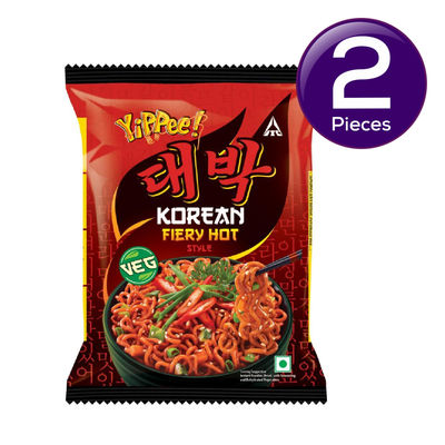 Sunfeast Yippee! Korean Noodles Fiery Hot 75 g Combo