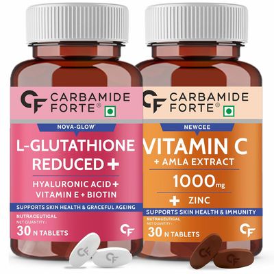 Carbamide Forte Japanese Reduced L Glutathione 500mg Tablets with Vitamin C from Amla Extract