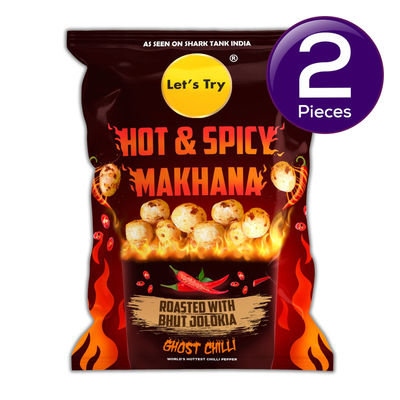 Let'S Try Hot & Spicy Makhana 45 g Combo