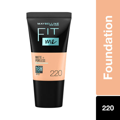 Maybelline New York Fit Me Matte+Poreless Liquid Foundation Tube 220 Natural Beige