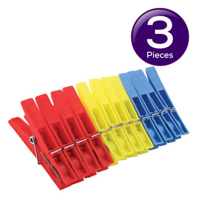 Jatin Civic Plastic Cloth Hanging Clips Set of 12 pcs | Assorted 12 pc Combo