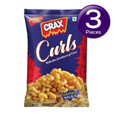 Crax Curls Chatpata Masala Puffs 82 g Combo