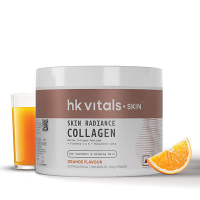 hk vitals Skin Radiance Collagen Supplement with Biotin, Orange