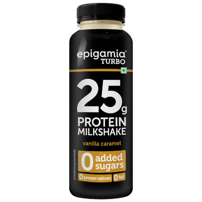Epigamia Turbo Vanilla and Caramel Protein Milkshake
