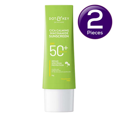 Dot & Key Cica Niacinamide Face Sunscreen Spf 50 Pa+++ Uv Protection For Oily And Acne Prone Ski 50 ml Combo