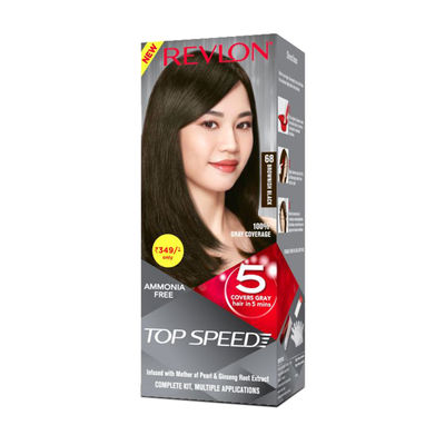Revlon Top Speed Hair Color Small Pack Woman - Brownish Black 68