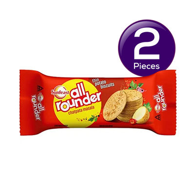 Sunfeast All Rounder, Thin, Light & Crunchy Potato Biscuit with Chatpata Masala Flavour 70 g Combo