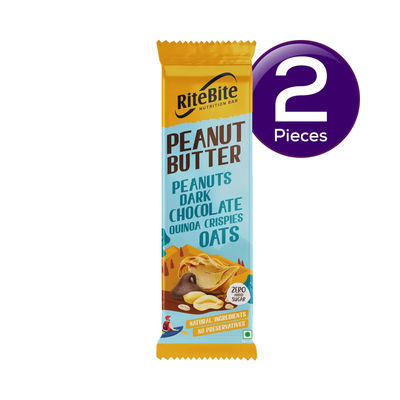 RiteBite Peanut Butter 4g Protein Energy Bar 40 g Combo