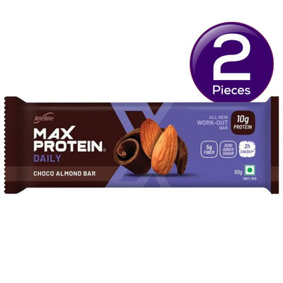 RiteBite Max Protein 10g Protein Bar Choco Almond 50 g Combo
