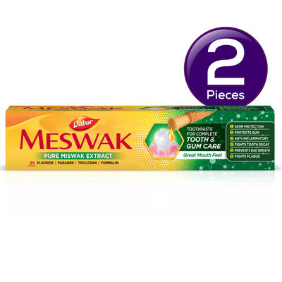 Dabur Oral Care Meswak Complete (2 Paste, 1 Toothbrush) Pack Toothpaste 100 g Combo