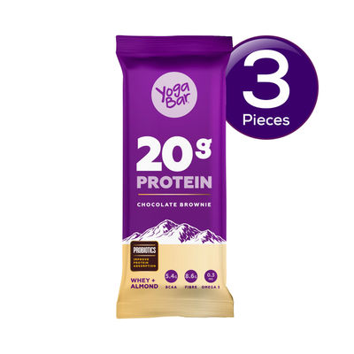 Yoga Bar 20g Protein Bar, Chocolate Baked Brownie, Multigrain Energy Bar, high Protein Bar 70 g Combo